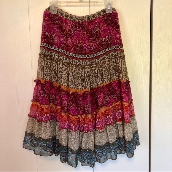 Dress Barn Dresses & Skirts - Dress Barn multicolor, paisley, boho skirt